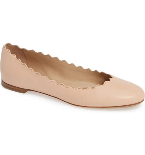 chloe scalloped ballet flats|chloe clearance flats.